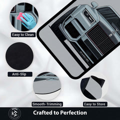 Rolls Royce Mansory Luxury Car Area Rug | Super SUV Front Grill Artwork Floor Mat | Premium Automotive Gaming Rug for Bedroom, Garage, Office & Car Enthusiasts
