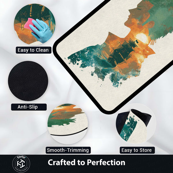 Roronoa Zoro One Piece Area Rug | Pirate Hunter Zoro Floor Mat | Wano Kuni Samurai Anime Rug | Torio Otaku Room Decor Carpet for Bedroom, Gaming Setup & Living Room