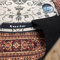 Range Rover Sport Front View Floor Mat | Luxury Damask Persian Carpet Style SUV Rug | Anti-Slip 3mm Absorbent Premium Car Design Mat