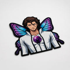 Sōsuke Aizen Butterfly Form Cut-out Flat Rug | Bleach Anime Flat Rug | Premium Soul Reaper Gaming Room Floor Decor