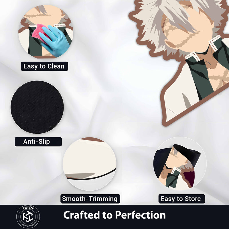 Sanemi Shinazugawa Inspired Anime Floor Mat (3 mm Thick) | Fierce Hashira Style Art for Anime Rooms, Gaming Setup & Otaku Decor