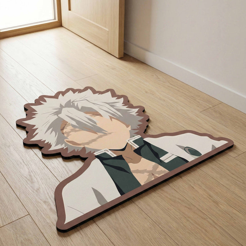 Sanemi Shinazugawa Inspired Anime Floor Mat (3 mm Thick) | Fierce Hashira Style Art for Anime Rooms, Gaming Setup & Otaku Decor