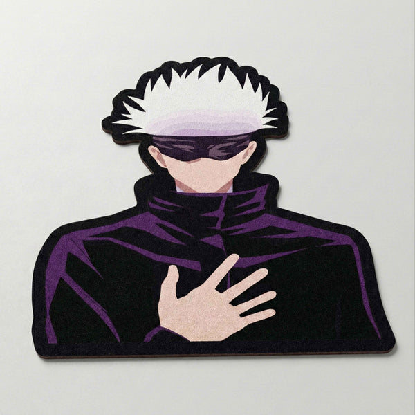 Satoru Gojo Blindfold Pose Floor Mat (3 mm Thick) | Jujutsu Kaisen Anime Cut-Out Rug for Bedroom, Gaming Room & Otaku Home Décor
