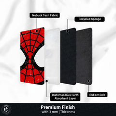 Spider-Man Face Round Rug | Marvel Superhero Inspired Floor Mat | Anti-Slip 3 mm Absorbent Circle Rug for Bedroom, Gaming Room & Kids Room