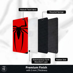 Spider-Man Logo Round Rug | Marvel Superhero Symbol Floor Mat | Anti-Slip 3 mm Absorbent Circle Rug for Bedroom, Gaming Room & Kids Room