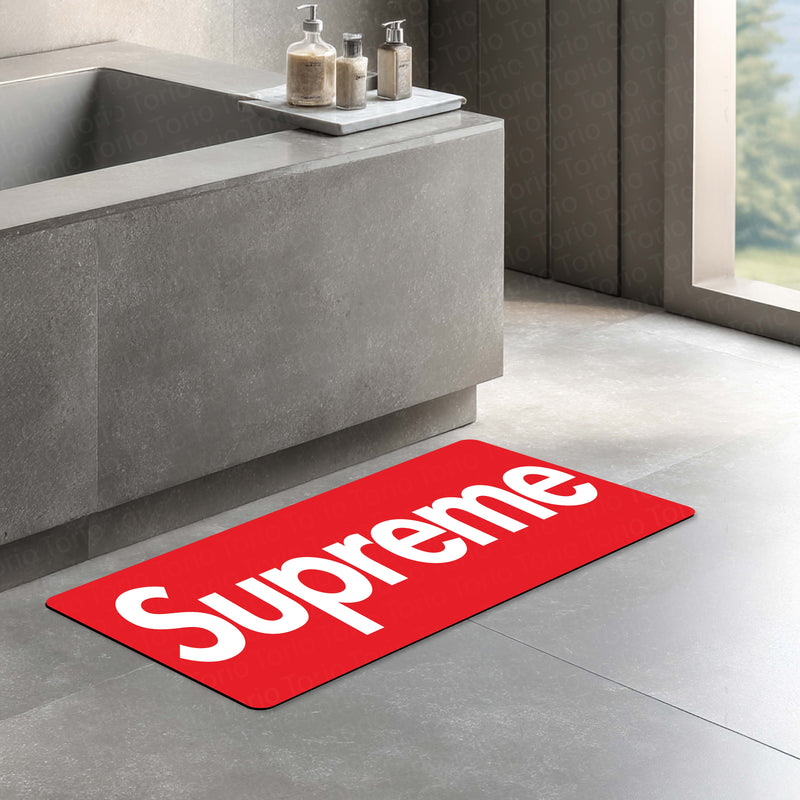 Supreme Floor Mat (3 mm Thick) | Street Style Bedroom Bedside Runner for Modern Home Decor