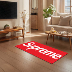 Supreme Floor Mat (3 mm Thick) | Street Style Bedroom Bedside Runner for Modern Home Decor