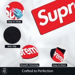 Supreme Floor Mat (3 mm Thick) | Street Style Bedroom Bedside Runner for Modern Home Decor