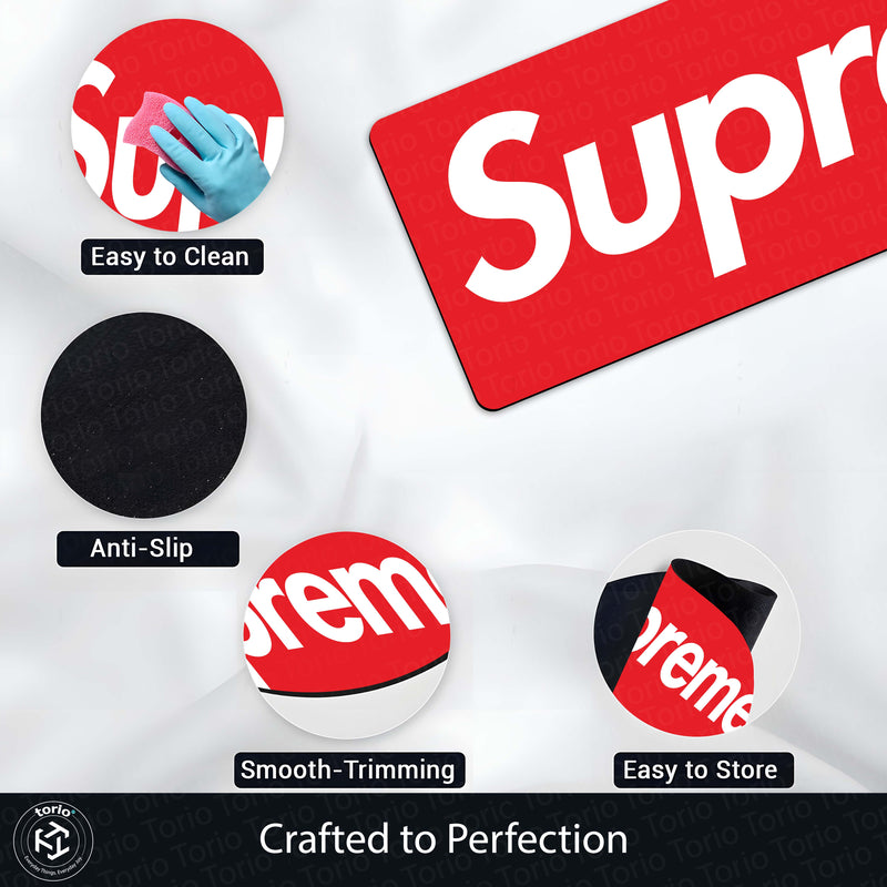 Supreme Floor Mat (3 mm Thick) | Street Style Bedroom Bedside Runner for Modern Home Decor