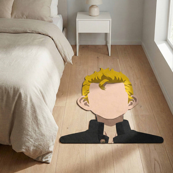 Takemichi Hanagaki Minimal Pose Floor Mat (3 mm Thick) | Tokyo Revengers Anime Cut-Out Rug for Bedroom, Gaming Room & Otaku Home Décor