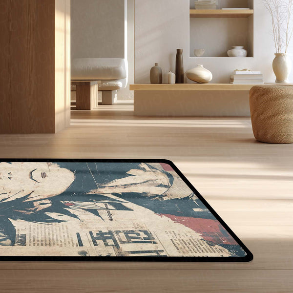 Tanjiro Kamado Anime Area Rug | Demon Slayer Floor Mat | Japanese Manga Style Rug for Bedroom, Gaming Room & Otaku Decor