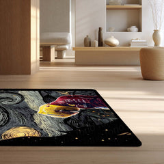 Carlos Sainz Jr. F1 Starry Night  | Formula 1 Racing Champion Wall Hanging | Unique Motorsport & Fine Art Mashup for Fan Cave