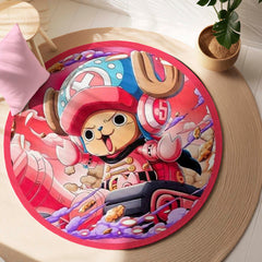Tony Tony Chopper Round Rug | One Piece Anime Circle Floor Mat | Anti-Slip 3 mm Absorbent Rug for Bedroom, Gaming Room & Anime Decor