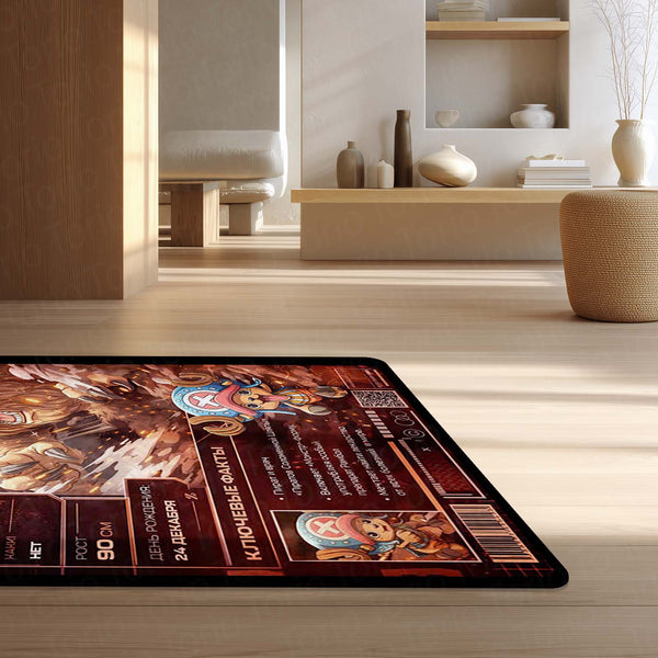 Tony Tony Chopper One Piece Area Rug | Cute Anime Character Floor Mat | Chopper Pirate Design Rug for Bedroom, Gaming Room & Anime Decor