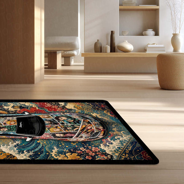 Naruto Shippuden Toyota GR Supra Anime Area Rug | Naruto & Sasuke Floor Mat | Naruto Gaming Rug for Bedroom, Gaming Room, Anime Setup & Otaku Decor