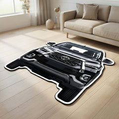 Toyota Fortuner Front View Floor Mat | Anti-Slip 3mm Absorbent SUV Design Rug | Easy Clean Waterproof Floor Mat for Home, Office & Garage