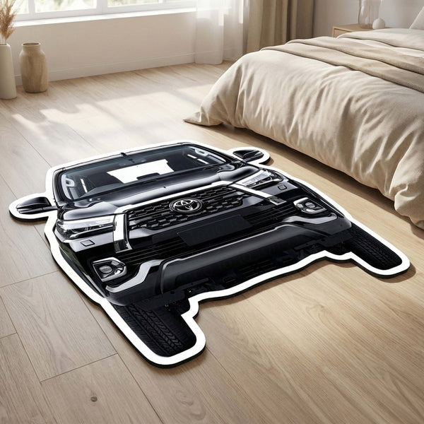 Toyota Fortuner Front View Floor Mat | Anti-Slip 3mm Absorbent SUV Design Rug | Easy Clean Waterproof Floor Mat for Home, Office & Garage