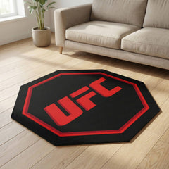 UFC Logo Inspired Floor Mat (3 mm Thick) | MMA Fight Arena Style Mat for Gyms, Studios & Sports Fans