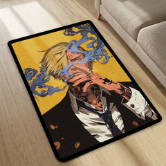 Vinsmoke Sanji One Piece Area Rug | Anime Character Floor Mat | Stylish Sanji Design Rug for Bedroom, Gaming Room & Anime Decor