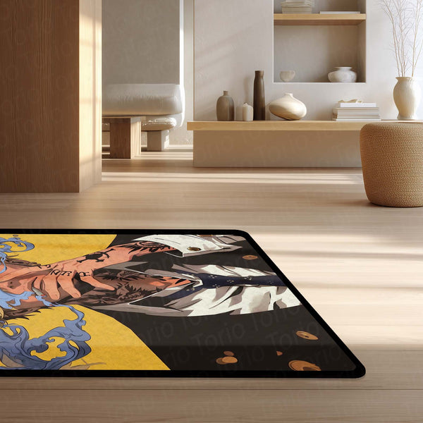 Vinsmoke Sanji One Piece Area Rug | Anime Character Floor Mat | Stylish Sanji Design Rug for Bedroom, Gaming Room & Anime Decor