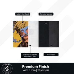 Vinsmoke Sanji One Piece Area Rug | Anime Character Floor Mat | Stylish Sanji Design Rug for Bedroom, Gaming Room & Anime Decor