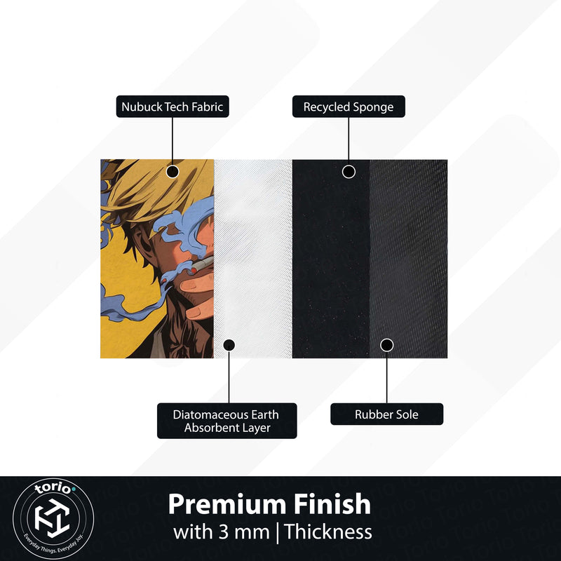 Vinsmoke Sanji One Piece Area Rug | Anime Character Floor Mat | Stylish Sanji Design Rug for Bedroom, Gaming Room & Anime Decor