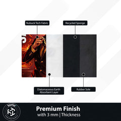 Black Leg Sanji Anime Area Rug | Fire Power Character Floor Mat | One Piece Inspired Gaming Rug for Bedroom, Otaku Room & Anime Setup Decor