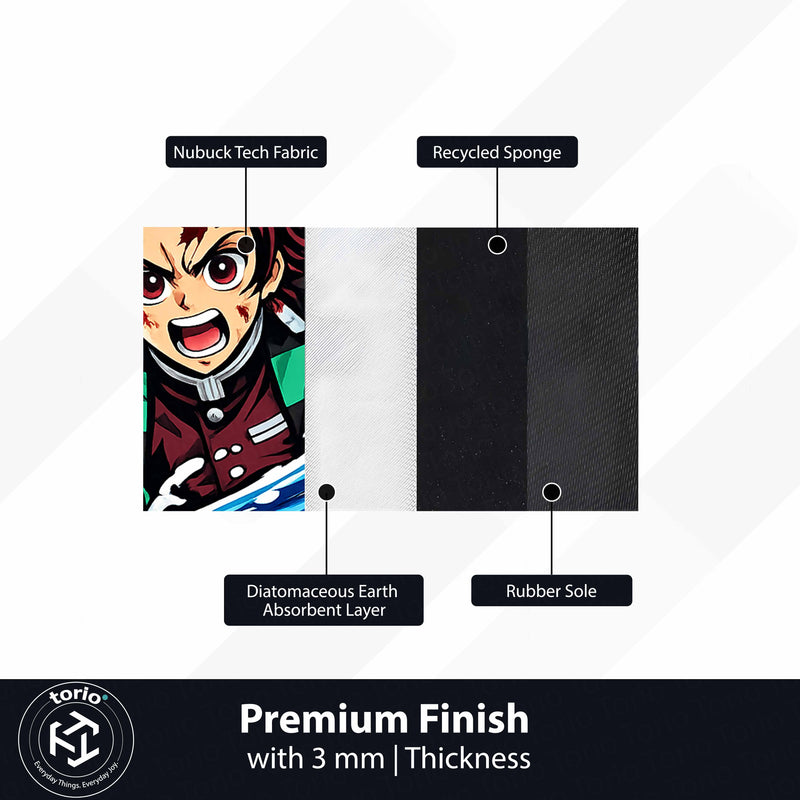 Tanjiro Kamado Water Breathing Cut-out Flat Rug | Demon Slayer Anime Flat Rug | Premium Hashira-Inspired Gaming Room Floor Decor