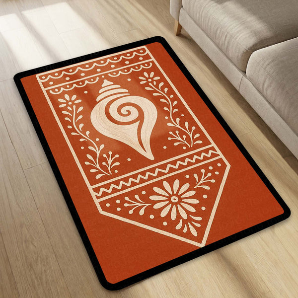 Warli Tribal Art Area Rug | Traditional Indian Folk Floor Mat | Cultural Heritage Decorative Rug for Living Room, Bedroom & Ethnic Home Decor