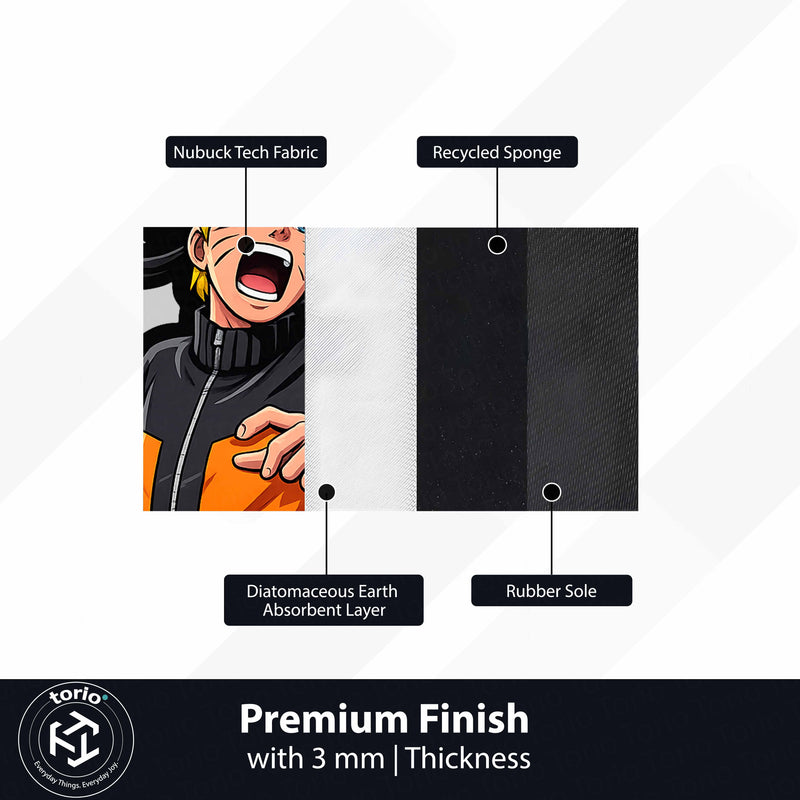 Naruto Uzumaki Rasengan Cut-out Flat Rug | Naruto Anime Flat Rug | Premium Shinobi Gaming Room Floor Decor
