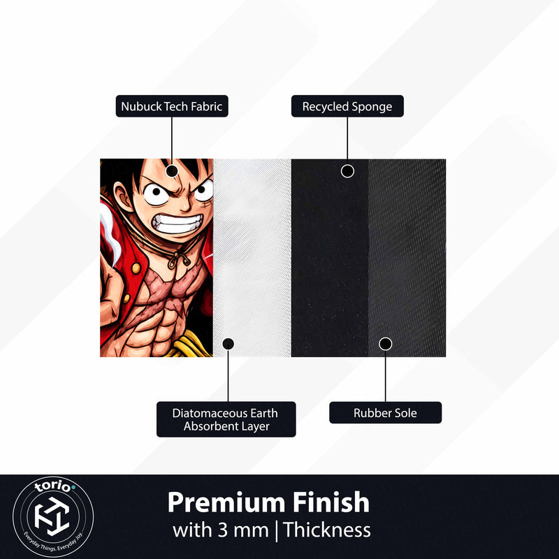 Monkey D. Luffy Gear Power Cut-out Flat Rug | One Piece Anime Flat Rug | Premium Pirate King Gaming Room Floor Decor