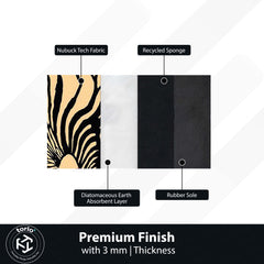 Zebra-Tree Abstract Art Area Rug | Monochrome Nature-Inspired Floor Mat | Artistic Black & White Wildlife Rug for Living Room, Study & Modern Decor