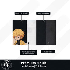 Zenitsu Agatsuma Demon Slayer Area Flat Rug | Thunder Hashira Style Moonlit Anime Area Flat Rug | Premium Anime Bedroom & Gaming Room Floor Decor