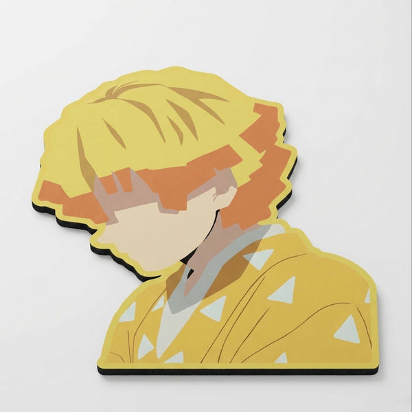 Zenitsu Agatsuma Thunder Pose Floor Mat (3 mm Thick) | Demon Slayer Anime Cut-Out Rug for Bedroom, Gaming Room & Otaku Home Decor