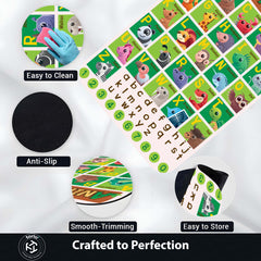 A to Z Alphabet Animal Learning Rubber Floor Mat (3 mm Thick) | Kids Educational Play Mat for Toddlers, Preschool & Nursery Room