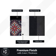 Audi RS7 Front View Floor Mat | Persian Pattern Luxury Sports Sedan Rug | Anti-Slip 3mm Absorbent Automotive Design Mat for Home, Office & Studio