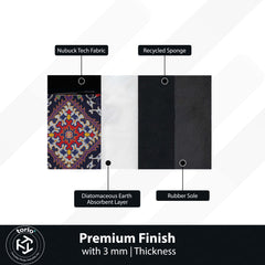 Audi RS7 Front View Floor Mat | Persian Pattern Luxury Sports Sedan Rug | Anti-Slip 3mm Absorbent Automotive Design Mat for Home, Office & Studio