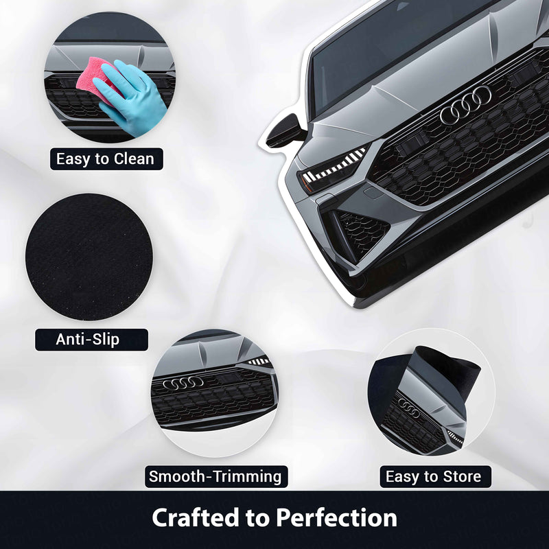 Audi RS7 Front Cutout Soft Floor Rug | Anti-Slip Washable Rubber Floor Mat for Bedroom, Living Room & Gaming Room