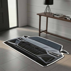 Audi RS7 Front Cutout Soft Floor Rug | Anti-Slip Washable Rubber Floor Mat for Bedroom, Living Room & Gaming Room