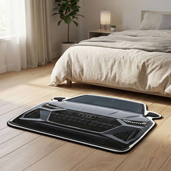 Audi RS7 Front Cutout Soft Floor Rug | Anti-Slip Washable Rubber Floor Mat for Bedroom, Living Room & Gaming Room