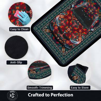 BMW M4 Front View Floor Mat | Persian Red Luxury Sports Coupe Rug | Anti-Slip 3mm Absorbent Automotive Design Mat for Home, Office & Studio