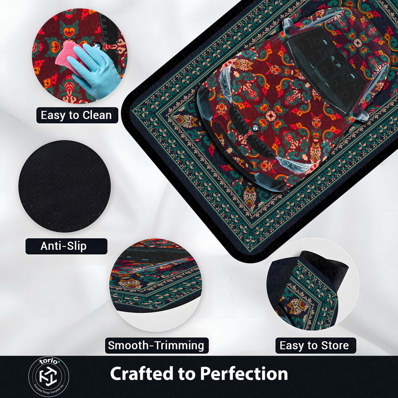 BMW M4 Front View Floor Mat | Persian Red Luxury Sports Coupe Rug | Anti-Slip 3mm Absorbent Automotive Design Mat for Home, Office & Studio