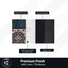 BMW M3 Front View Floor Mat | Red Persian Carpet Style Luxury Sports Car Rug | Anti-Slip 3mm Absorbent Automotive Design Mat for Home, Office & Studio