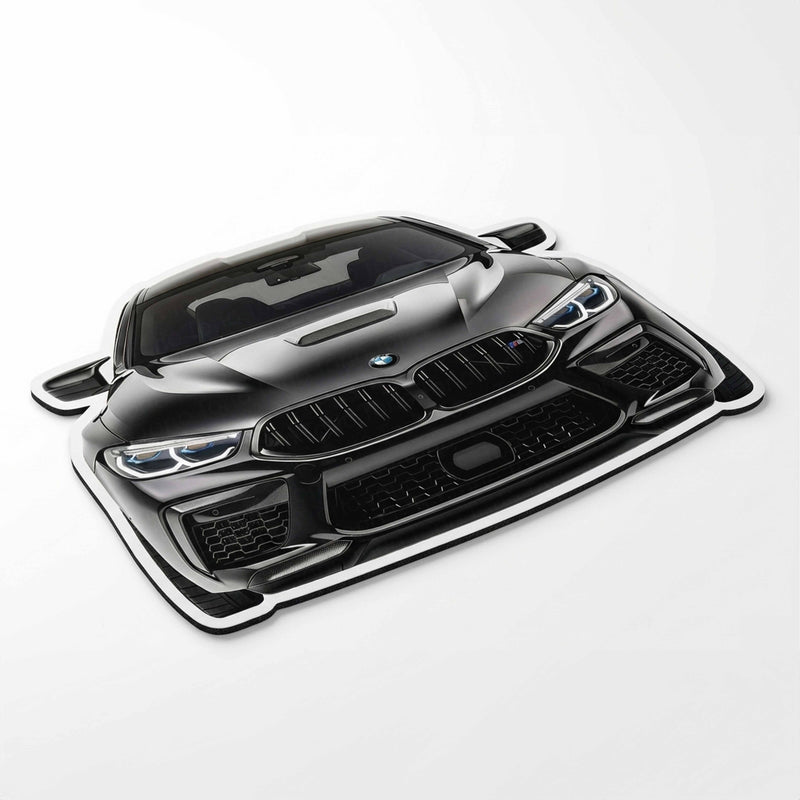 BMW M5 Front Cutout Soft Floor Rug | Anti-Slip Washable Rubber Floor Mat for Bedroom, Living Room & Gaming Room