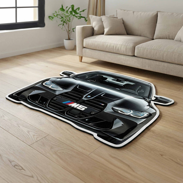 BMW M5 Inspired Floor Mat | Anti-Slip 3mm Absorbent Performance Car Design Rug | Easy Clean Waterproof Floor Mat for Home, Office & Garage