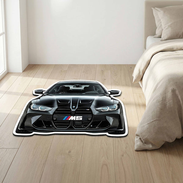 BMW M5 Inspired Floor Mat | Anti-Slip 3mm Absorbent Performance Car Design Rug | Easy Clean Waterproof Floor Mat for Home, Office & Garage