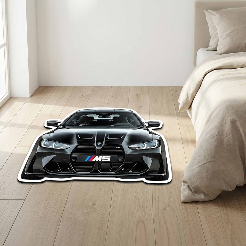 BMW M5 Inspired Floor Mat | Anti-Slip 3mm Absorbent Performance Car Design Rug | Easy Clean Waterproof Floor Mat for Home, Office & Garage