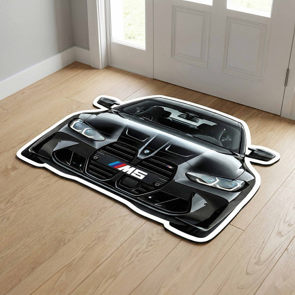 BMW M5 Inspired Floor Mat | Anti-Slip 3mm Absorbent Performance Car Design Rug | Easy Clean Waterproof Floor Mat for Home, Office & Garage