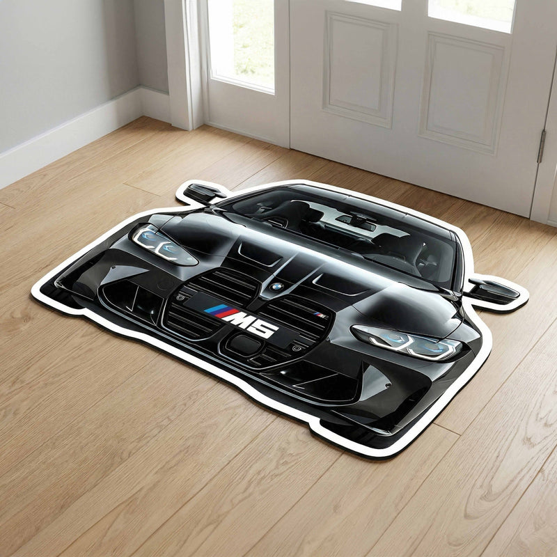 BMW M5 Inspired Floor Mat | Anti-Slip 3mm Absorbent Performance Car Design Rug | Easy Clean Waterproof Floor Mat for Home, Office & Garage