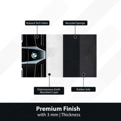 BMW M5 Inspired Floor Mat | Anti-Slip 3mm Absorbent Performance Car Design Rug | Easy Clean Waterproof Floor Mat for Home, Office & Garage